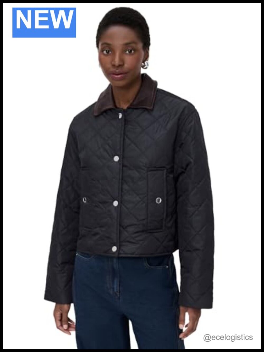 Quilted Nylon Snap-Front Casual Jacket - Warm Fall Layers